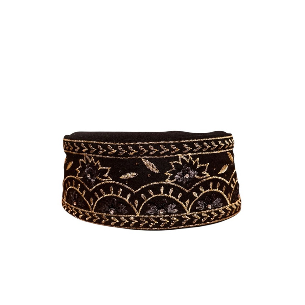 Lisa Rene embroidered pill box hat